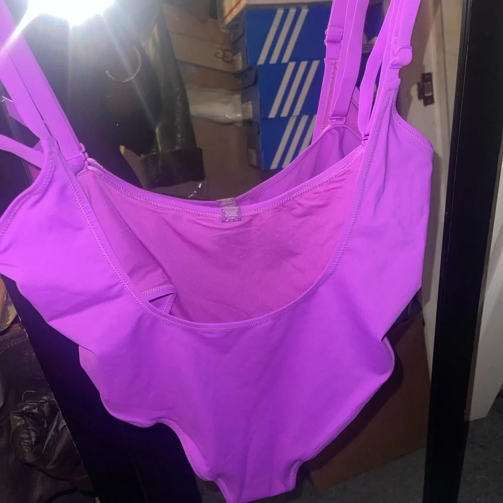 NWT Skims Recycled Swim Cut Out Open Bust One Piece Violet Size 3XL WOMENS 3611